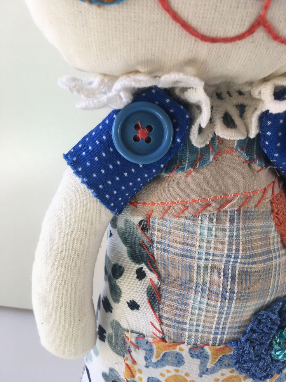 Miniatura: Gattino patchwork blu