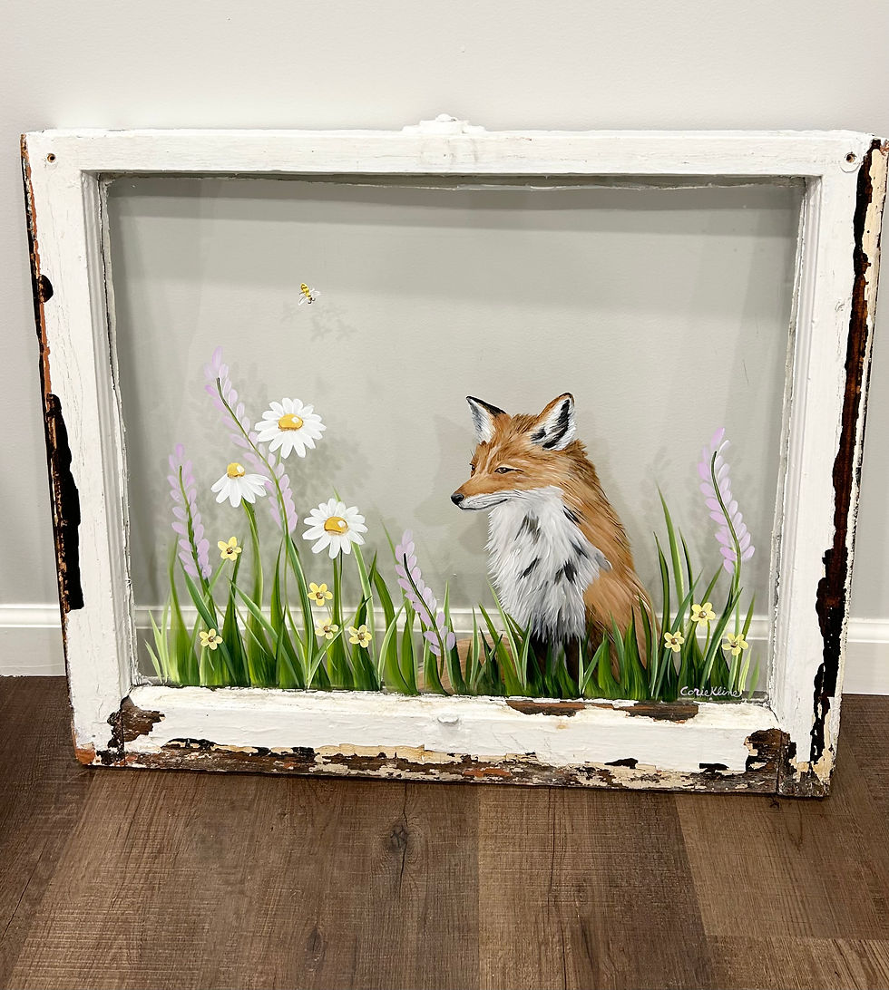 Fox and daisies