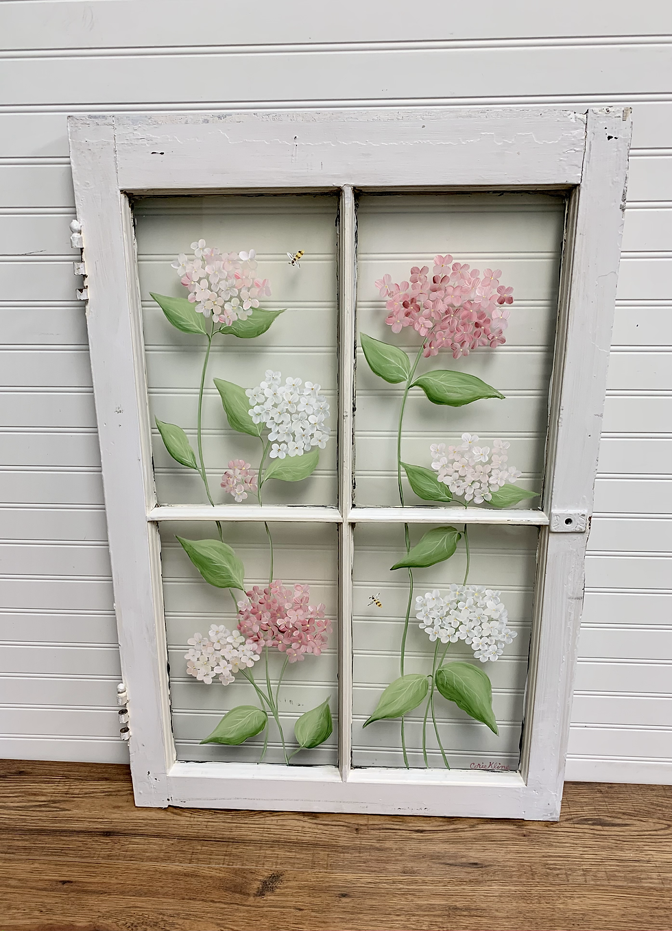 Pink hydrangeas