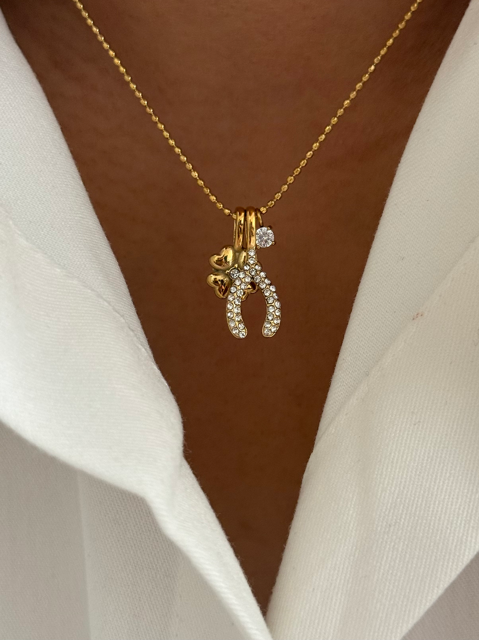 Thumbnail: WISHBONE CHARM NECKLACE