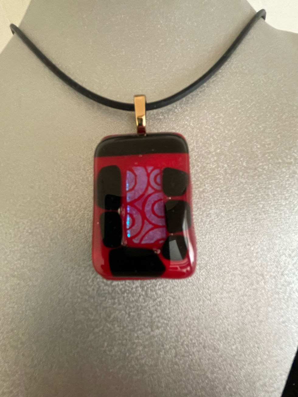 Black and Gold on Red-B