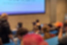Waiting for a talk to start