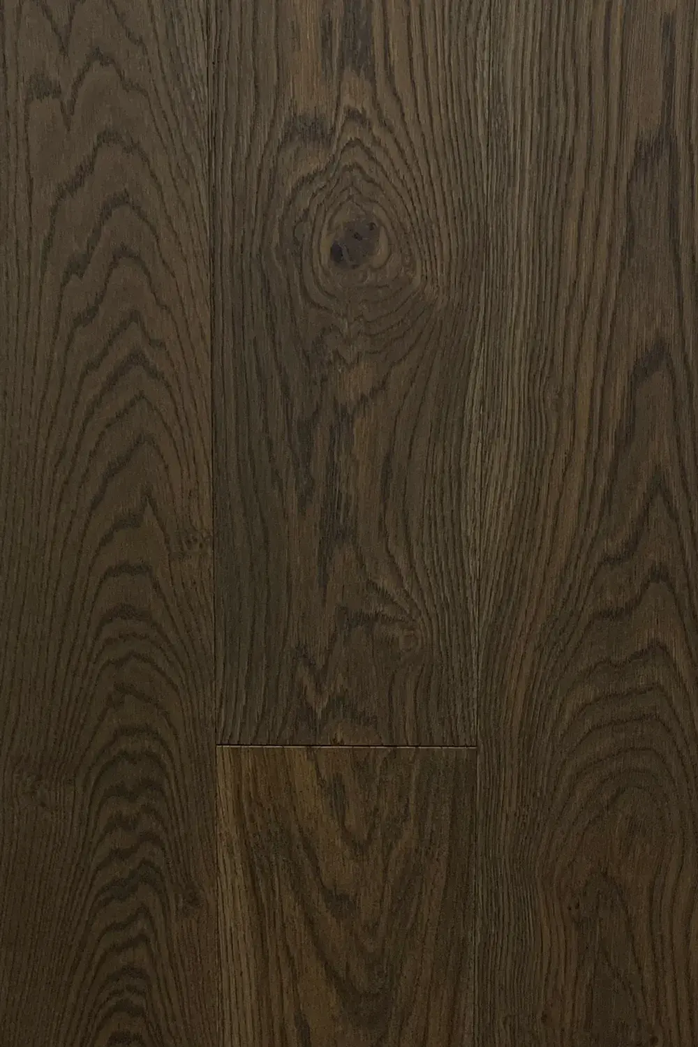 Bellara European Oak wide plank engineered wood flooring dark tone with wire brushed texture