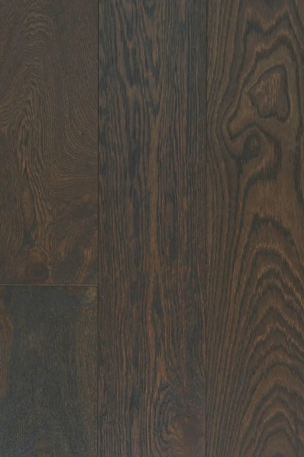 Florano European Oak wide plank engineered wood flooring dark tone with wire brushed texture