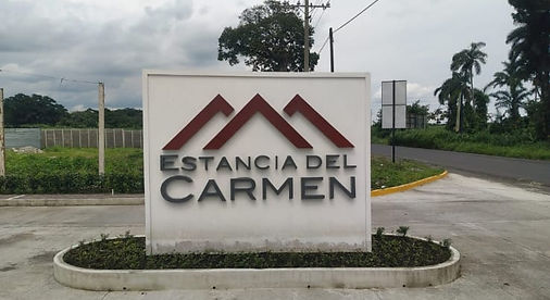 Rótulo estancia el carmen