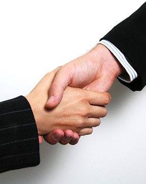 Stretta di mano professionale