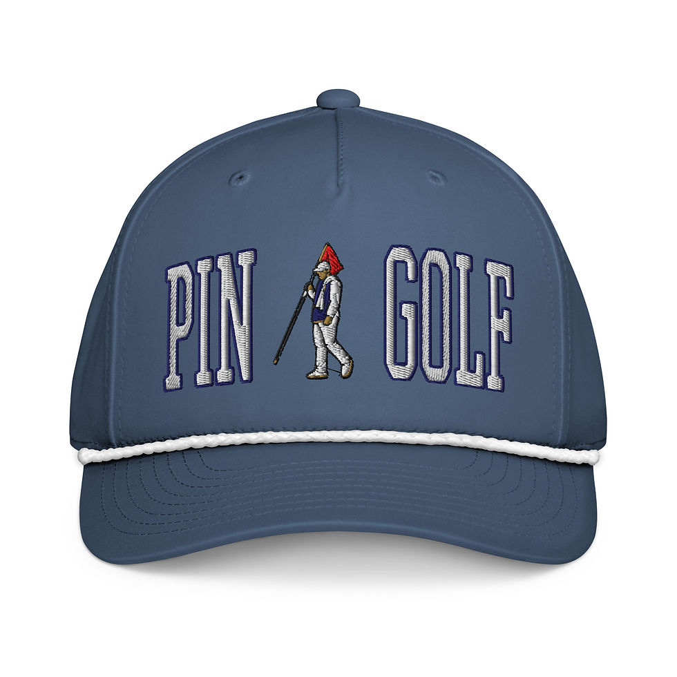 Pin Golf Caddie Rope Hat- Blue