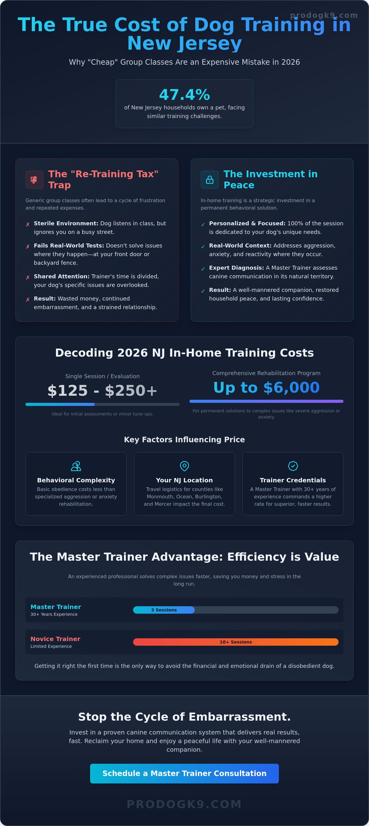 In-home dog training cost