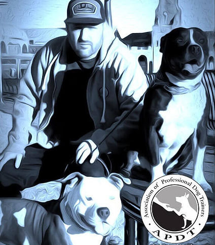 John, owner of Pro-Dog K9 with a dog