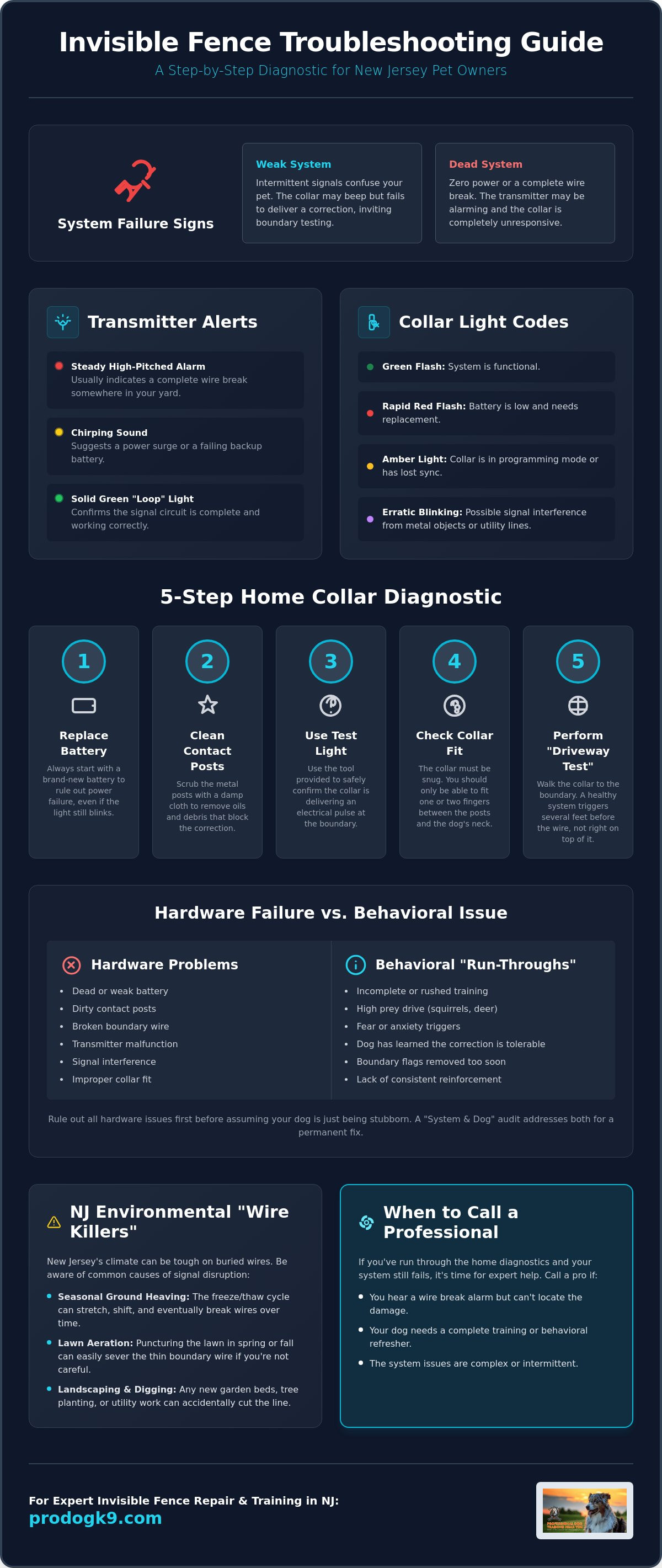 Troubleshooting invisible fence collar NJ