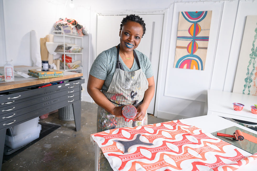 Custom: Blockprint a Tea Towel
