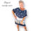 Thumbnail: Blouse/jurk marine wit