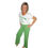 Thumbnail: Brede broek met knoopjes groen 