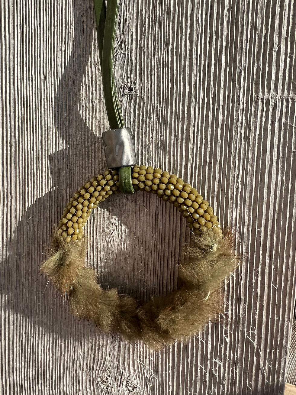 Thumbnail: Ketting lang camel met bont