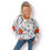 Thumbnail: Schattige trui CATS marineblauw/beige/rood