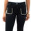 Thumbnail: Flared jeans met pareltjes zwart