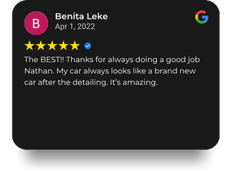 Google review for Shine On Detailing Solutions in Toronto