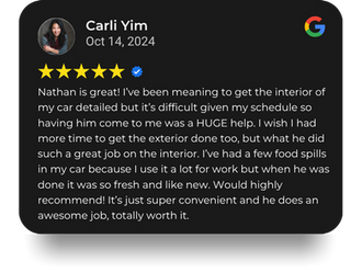 5.0 Google Rating for Shine On Detailing Solutions