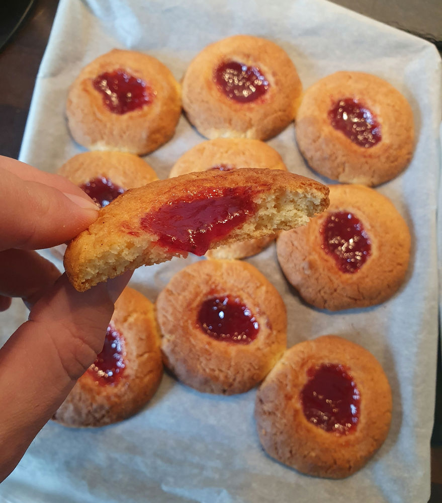 Strawberry Jam 'Thumbprint' Biscuits Recipe