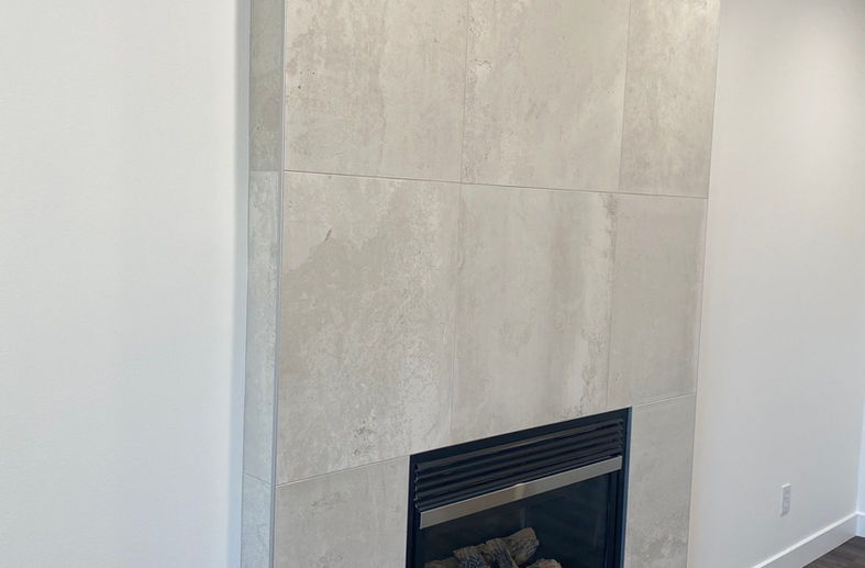 modern fireplace 