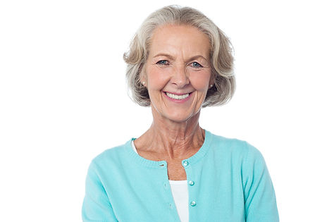 Smiling aged lady