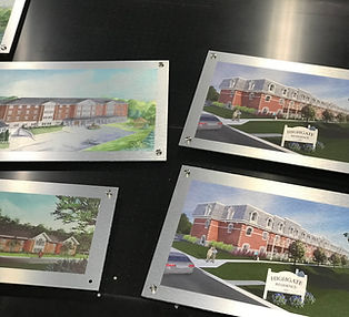 Architectural renderings of residential buildings