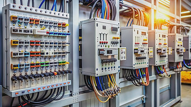 Industrial electrical control panels with organized wiring