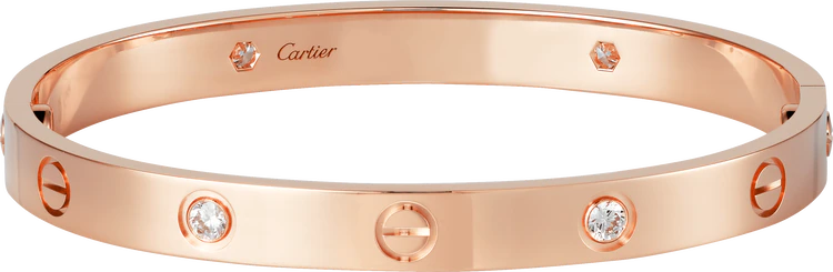 Love Bracelet 4 Diamonds Rose Gold Diamonds Uniq Gold