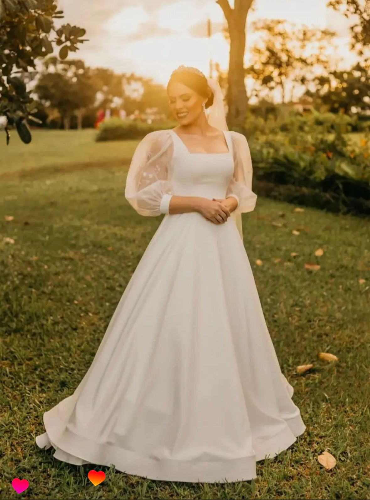 Vestido de noiva Andrea Suassuna minimalista evase