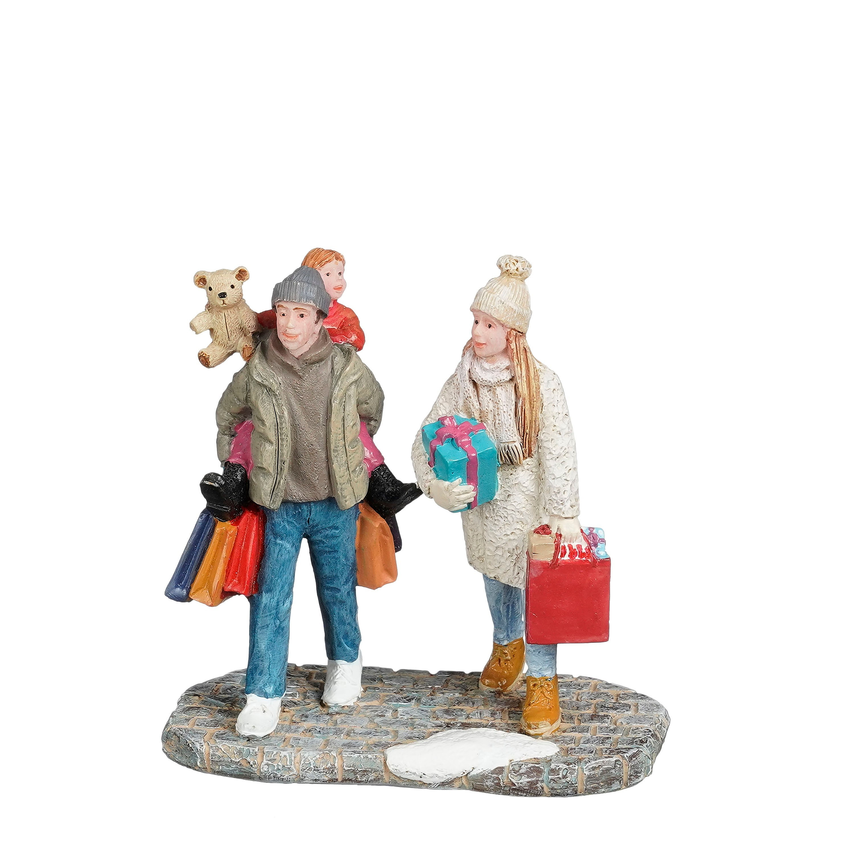 Familie på juleindkøb Luville Molendam