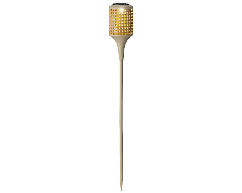 Miniaturebillede: Retro metal solcelle set med 4 lamper