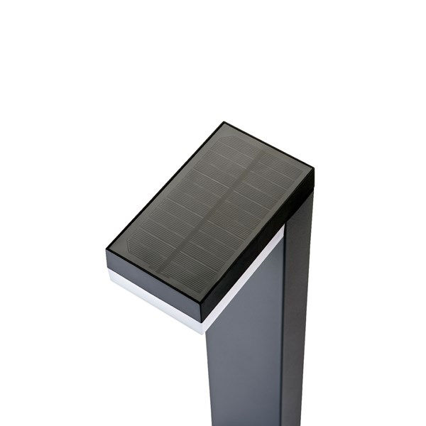Miniaturebillede: Solcelle lampe i rustfrit stål med indbygget sensor PREMIUM