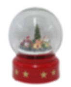 Sne kugle med tog som køre rundt