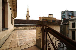 ELTE Könyvtárépület igazgatói lakrészének terasza