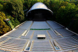 Kilátás a Margit-szigeti víztoronyból