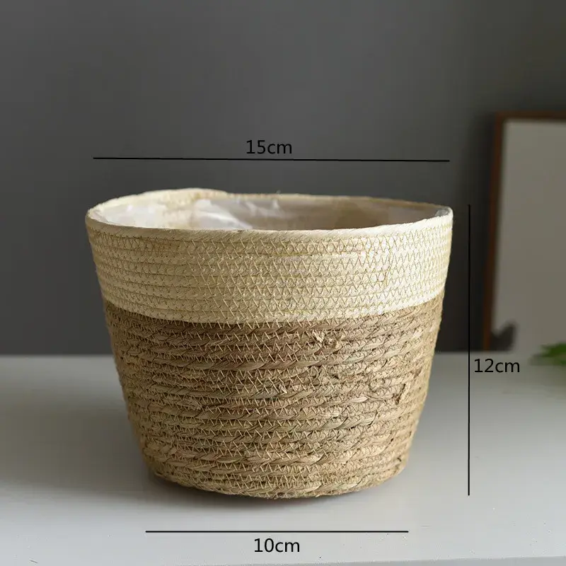 Thumbnail: Woven Straw Flower Pot