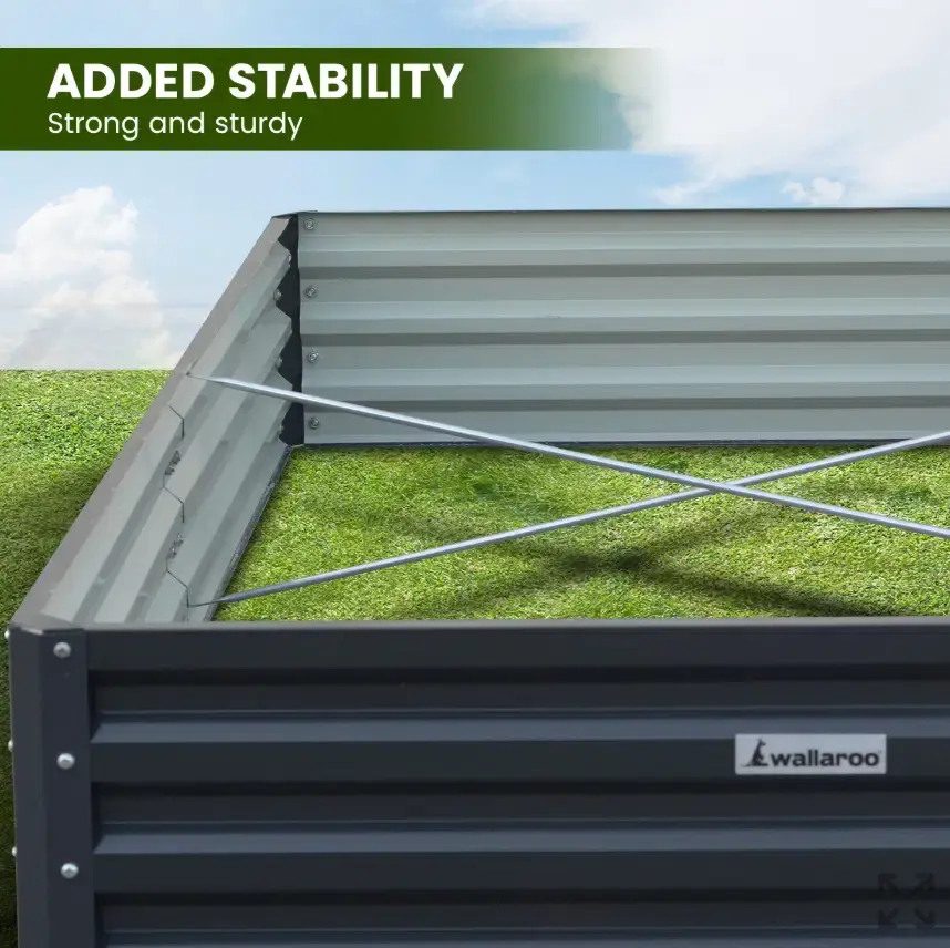 Thumbnail: Premium Steel Raised Garden Bed – 240 x 120cm BLACK | GrowPro