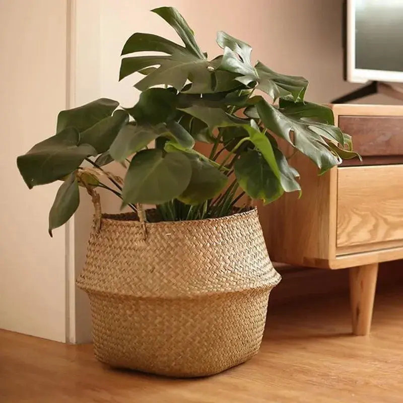 Thumbnail: Woven Straw Flower Pot