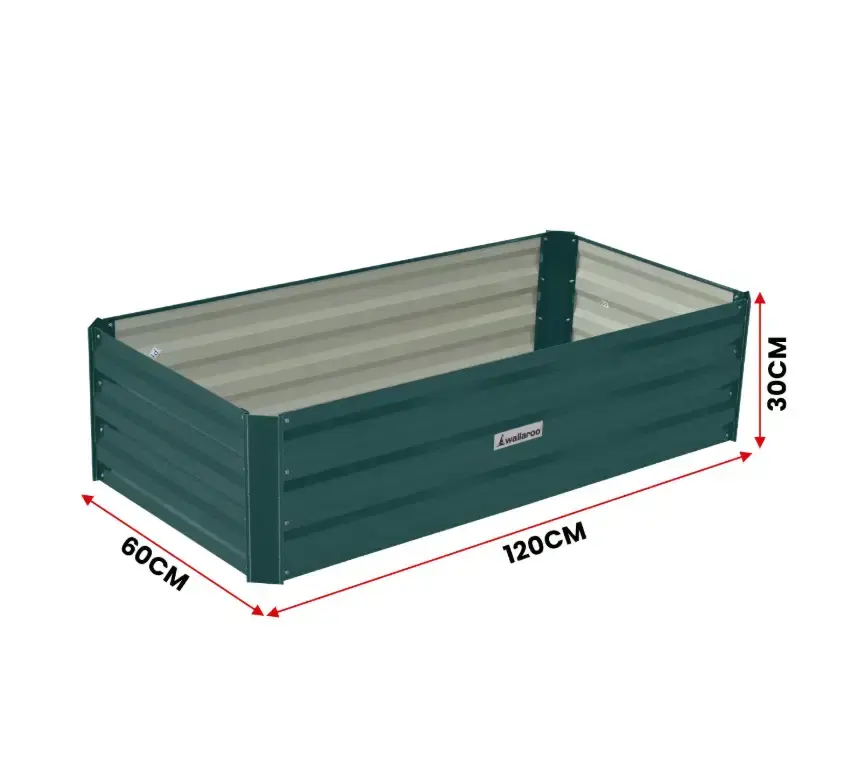 Thumbnail: UrbanGrow 120 Raised Garden Bed GREEN– 120 x 60 x 30cm
