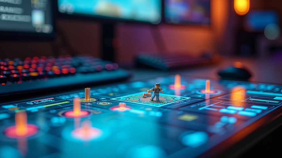 Close-up view of a colorful virtual game board on a computer screen