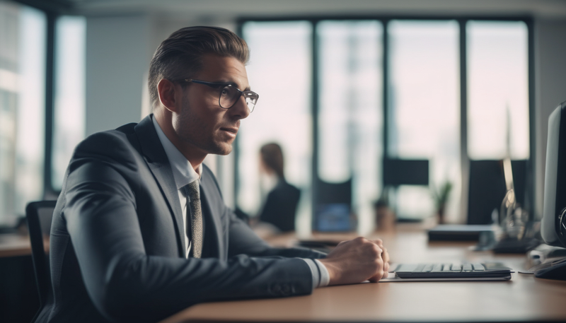 An executive leader contemplating strategy