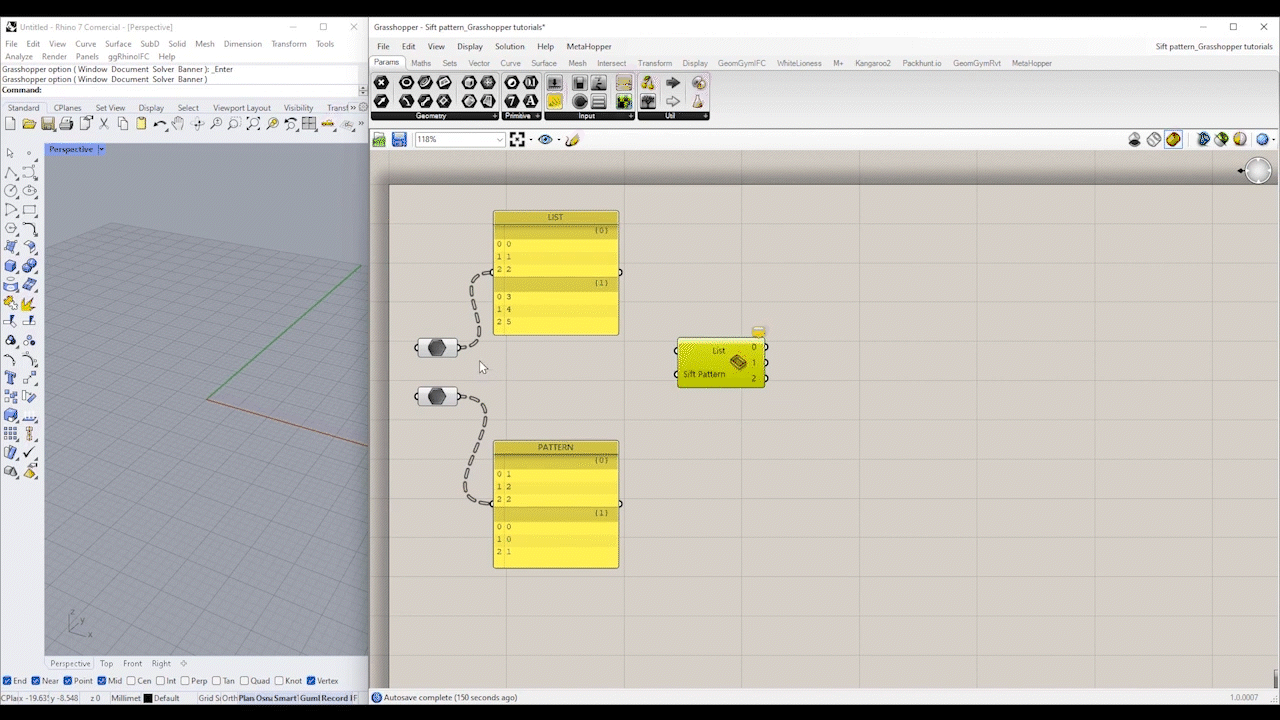Step 1: Sift Pattern Grasshopper