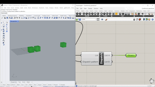 Step 4: Dispatch pattern Grasshopper