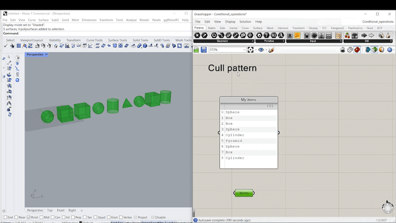 Step 2: Cull pattern in Grasshopper