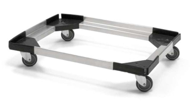 Miniature : KIT Promo Conteneur Isotherme POLIBOX Cargo Box + CHARIOT Alu + GRILLE Inox