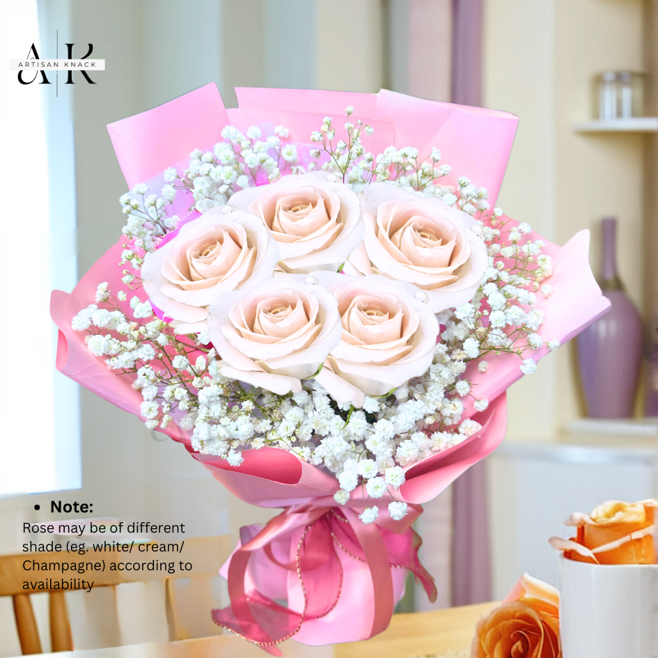 Cream White Rose bouquet