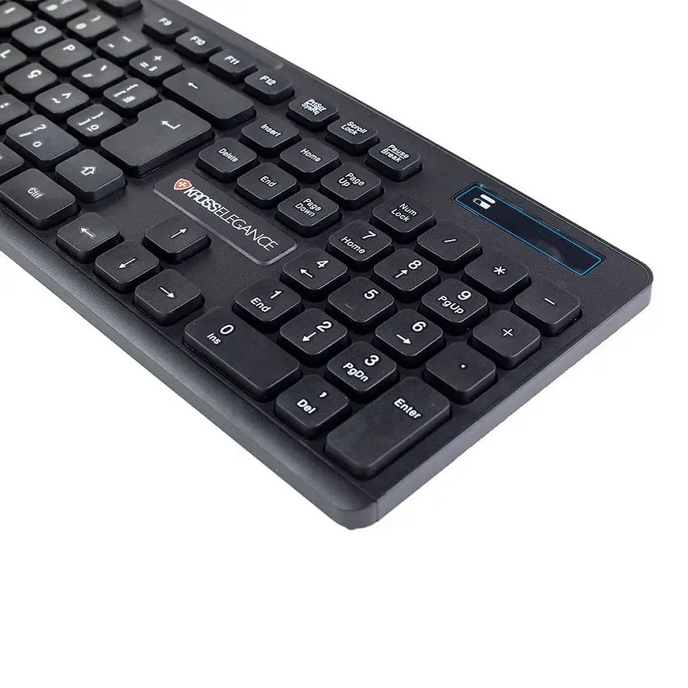 Thumbnail: Combo kross teclado e mouse usb, sem fio, elegance - ke-km558v1 preto