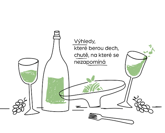 Stolování ve vinicích - Vinařství Lahofer, Dobšice