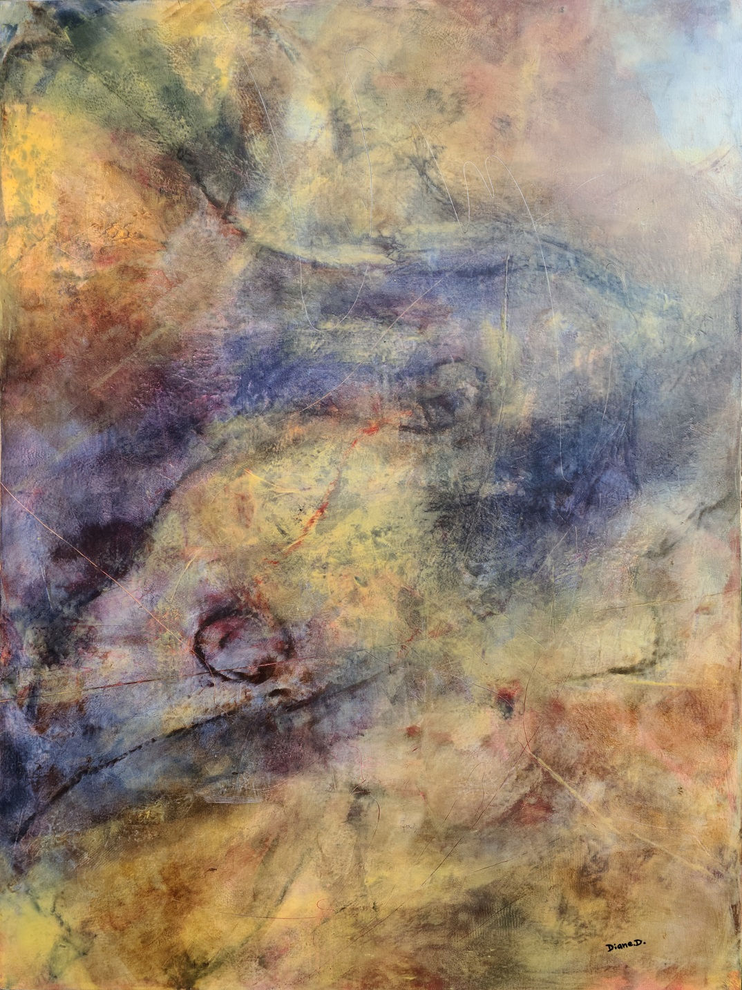 Peinture abstraite contemporain. Camouflage en image rapproché