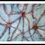 Miniature : Peinture abstraite contemporain de synapse sur papier avec contour par l'artiste. Image rapprochée.